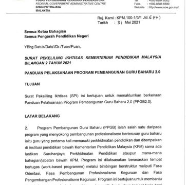 surat pekeliling kementerian pendidikan malaysia (KPM)